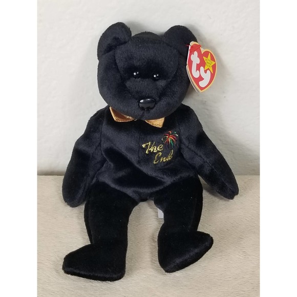 Ty Toys The End Beanie Baby Rare With Errors Flat Tail Tag 999